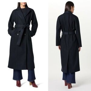 The Drop Womens Jessy Elongated Overcoat Black, Small